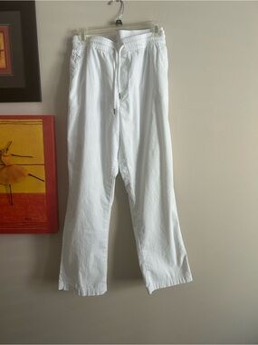 Men's White Chinos with Drawstring Waist